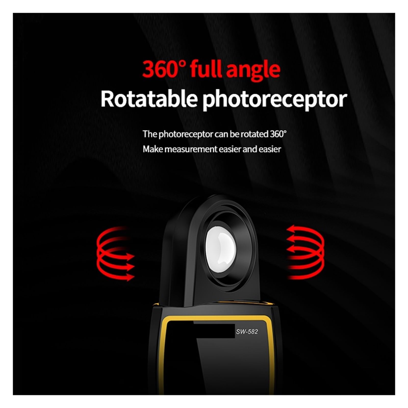 Ręczny miernik natężenia oświetlenia, Cyfrowy Luksomierz Lux/miernik FC Światłomierz Do Fotografii Luminometr Fotometr Ręczny Spektrometr 200000Lux Pomiar o wysokiej precyzji