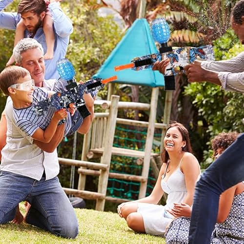 HYNXM 2 Pieces Gel Ball Blaster Toys - Eco-Friendly Orby Gun with 4 Rechargeable Battery, 3 Round Hopper, 2 Goggles, 60000+Eco-Friendly Toy ammunition, Sports Toys Ages 14 & Up - Image 4