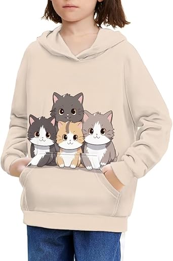 Ystardream Teen Girl Sweatshirts Clothes Kids Hoodies with Strings Long Sleeve