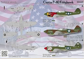 カーチス P-40 ガスモデル 09用スタント Amazon | プリントスケール 72-023 1/72 カーチス P40 キティ