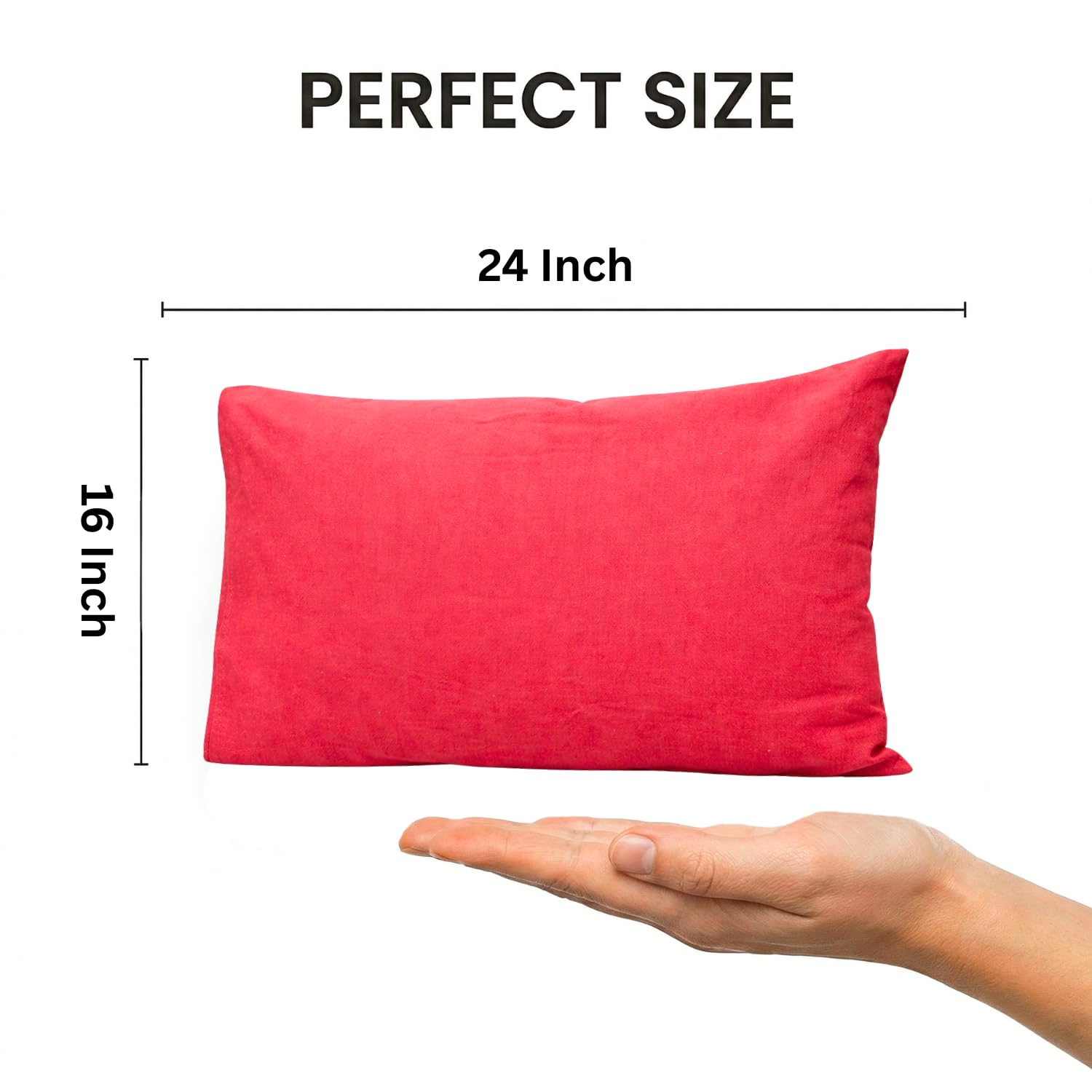 PREETI YOGA Rectangular Cotton Pillow | Cushion Pillow with Cover for Medical Yoga Therapy, Iyanger Yoga, Back & Neck Support, Meditation | Big Size (24/16 Inches) 4