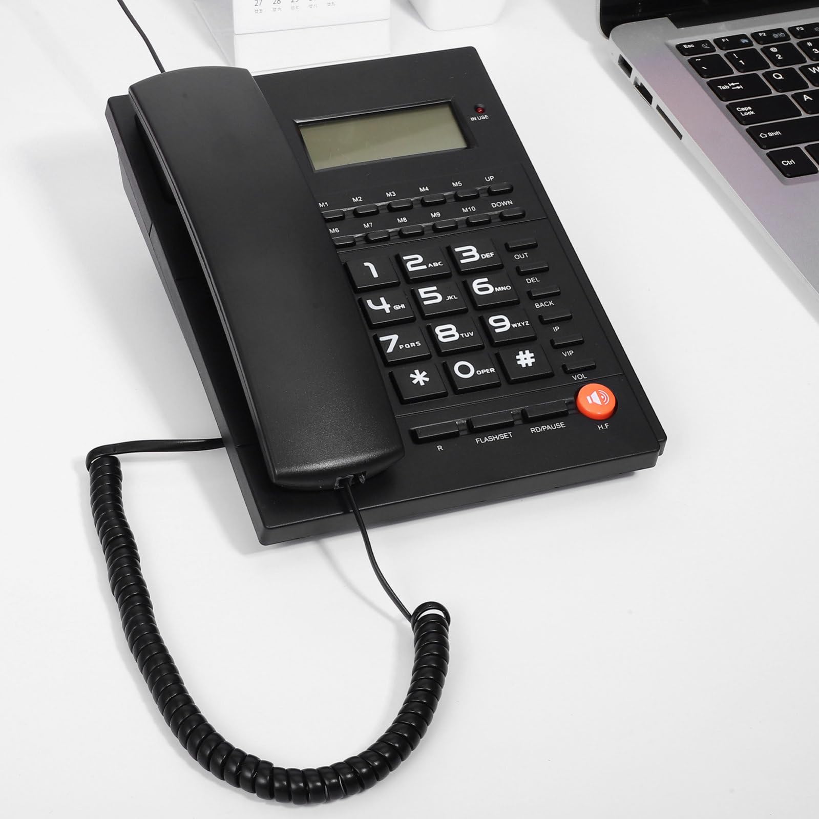 OSALADI Telefono Ufficio con Display Chiamante Design Professionale per Casa e Anziani Volume e Durabilità Telefono per Hotel e Ufficio