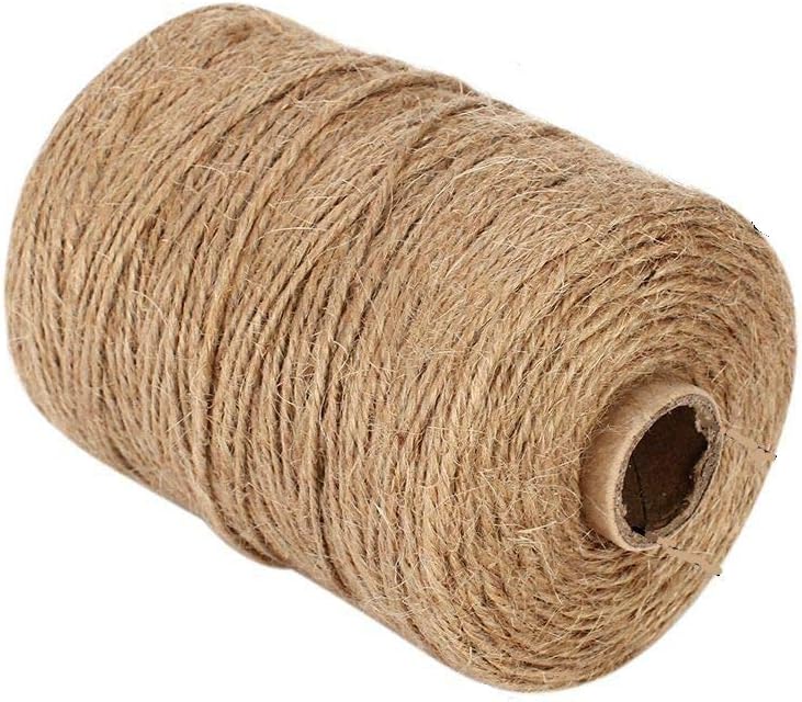 655 Ft Best Natural Jute Twine Strong, Arts and Crafts Jute Rope Industrial Packing Materials Packing String for Gifts, DIY Crafts, Decoration, Bundling, Gardening and Recycling (655 ft.)