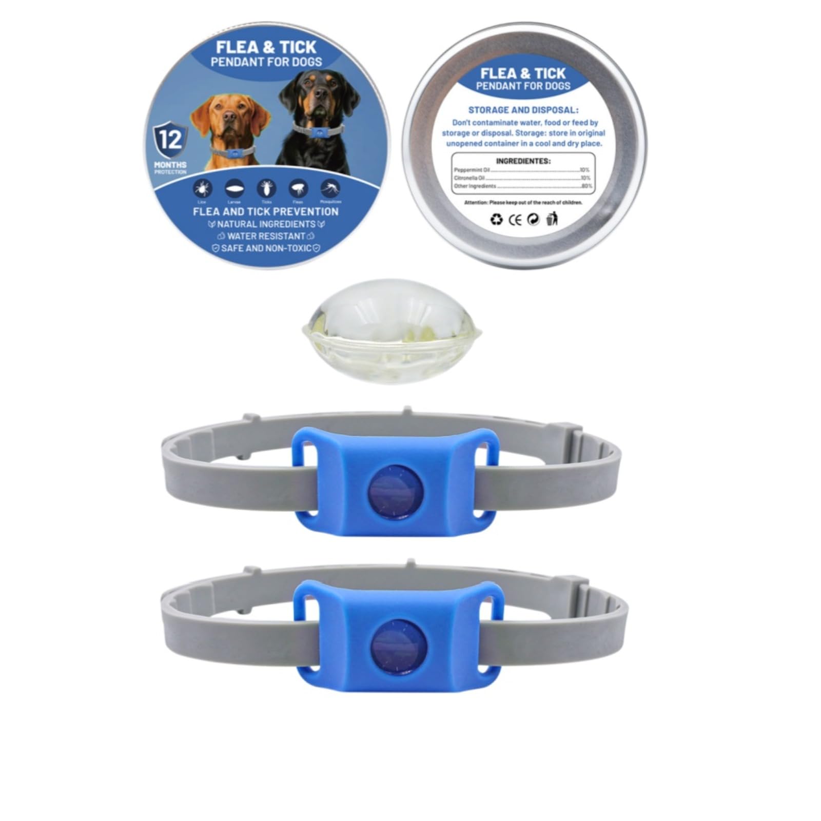 Fell-Freund TickGuard Clip – Gegen Zecken Und Flöhe, Repellent-Hänger, 100% Natürliche Inhaltsstoffe (Blau,2 Stück)