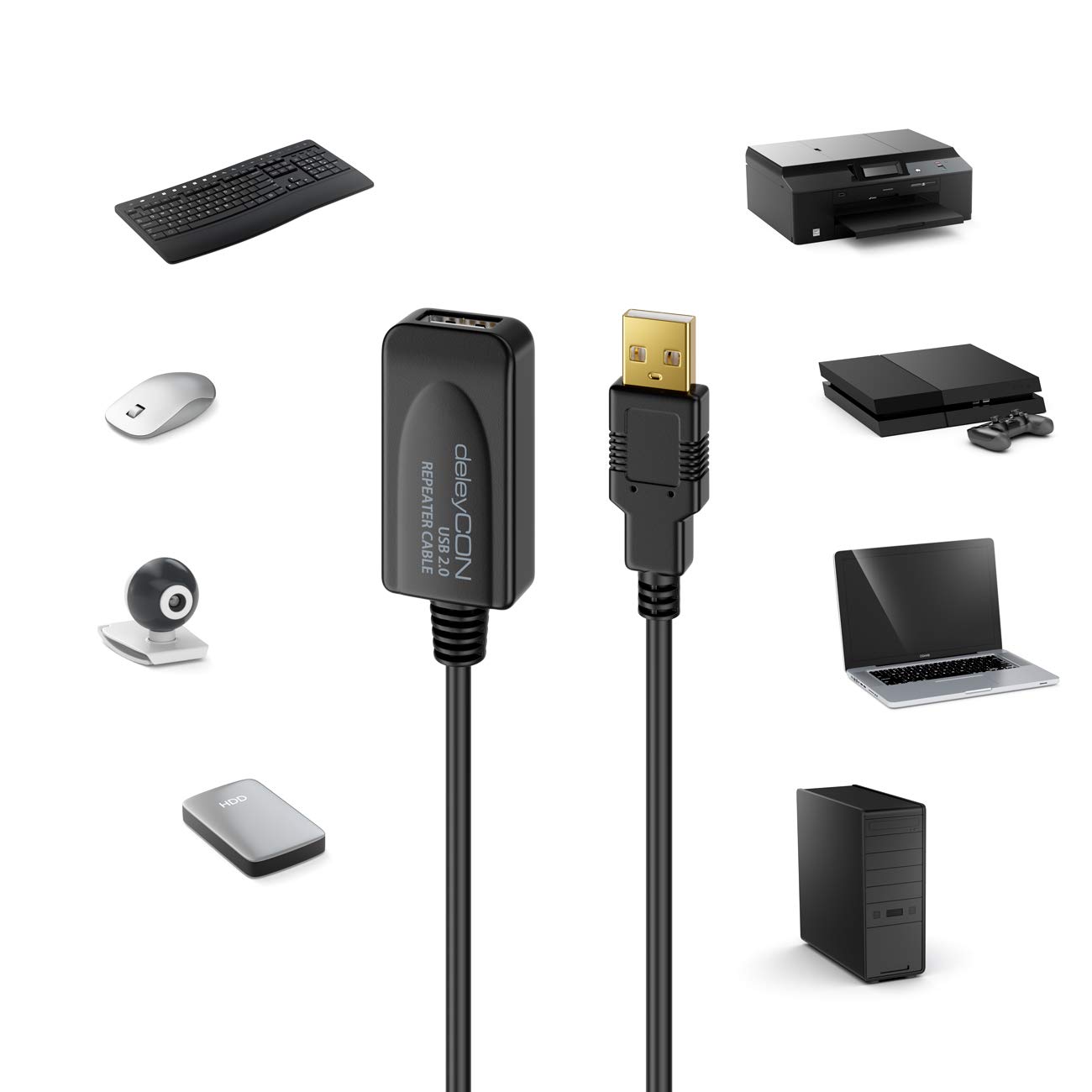 DeleyCON 5 M Active USB 3.0 Cable Active Extension With 1 Signal - View #7