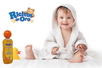 Honey Bee Ricitos de Oro Shampoo| Baby Shampoo with Pop-Up Rattle Cap, Paraben Free Product for Babys Delicate Hair; 13.5 Fl