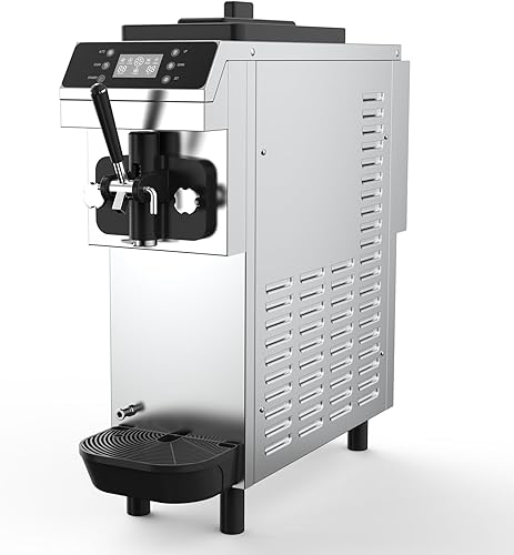 Máquina comercial para hacer helados de 15 cuartos de galón (3.75 galones), 100-150 porciones, cuencos de acero inoxidable 304 de 4.3 L, tanque de