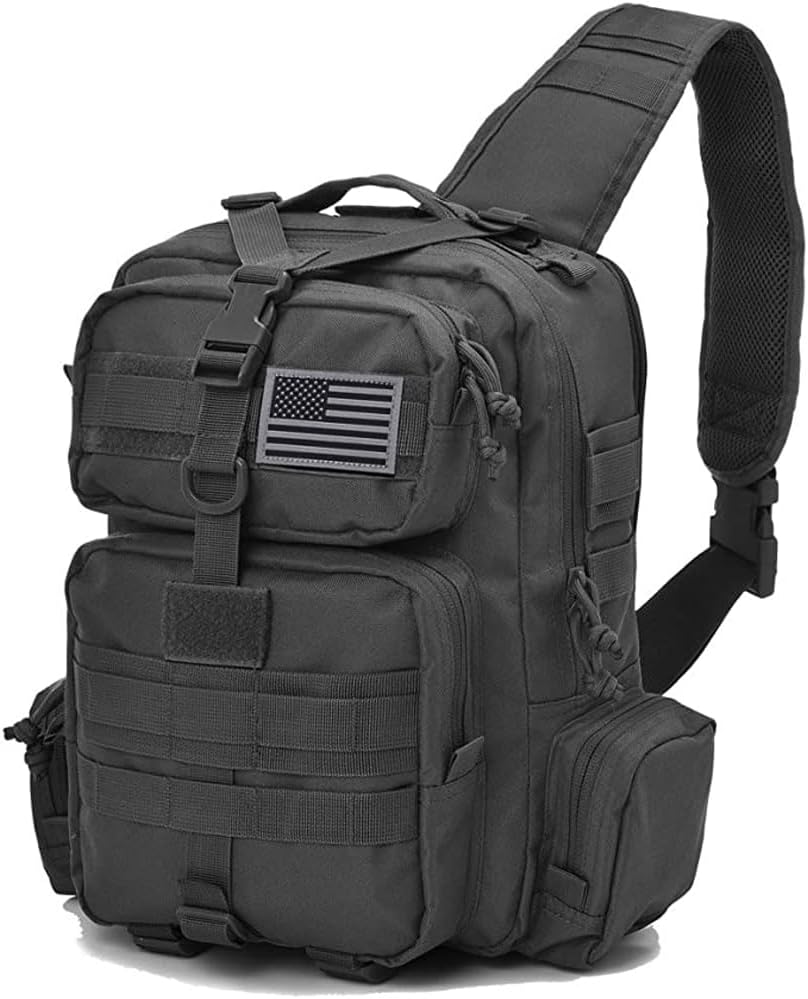 REEBOW GEAR Tactical Sling Pack for Men Military Single Shoulder Backpack Outdoor EDC Range Bag (Style 01-Tan)
