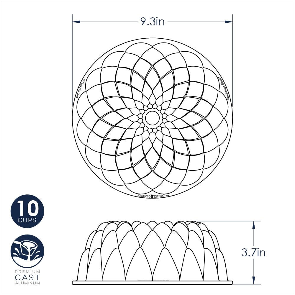 Nordic Ware Caleidoscopio Bundt, 10 tazze, oro