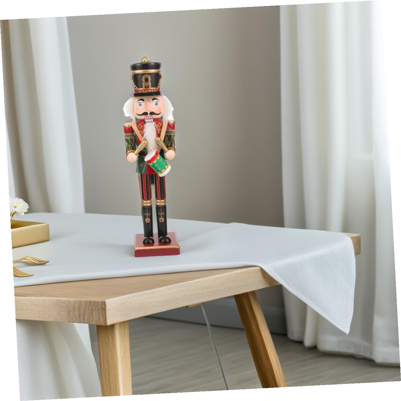 Decoración de Navidad de Madera Adorno para Mesa Regalo Festivo para Hogar Oficina y Restaurante Decoración Estable y Artesanal