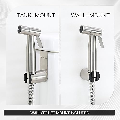 Miniatura 5 de Pulverizador de bidé de inodoro de mano, presión de agua ajustable, con manguera, kit de lavado femenino y para mascotas, accesorio de higiene de