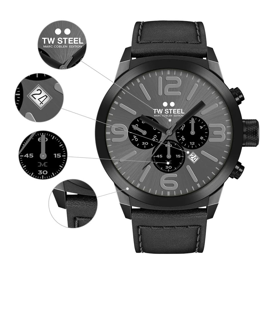 TW Steel Marc Coblen Edition Chrono mit Lederband 50 MM Grey/Black TWMC65