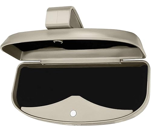 Miniatura 7 de MOSISO Funda universal para lentes de sol para visera de automóvil, soporte universal para lentes de ABS, caja protectora con clip, organizador de