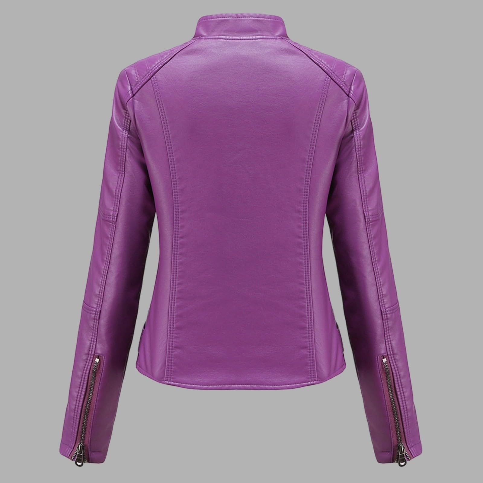 Lederjacke Damen Kunstlederjacke Bomberjacke Slim Fit Kurzjacke Langarm Streetwear Jacke Übergangsjacke Mit Taschen Bikerjacke Klassisch Alltag Frühlingsjacke