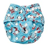 Bumkins Cloth Diaper Cover, Blue Cat