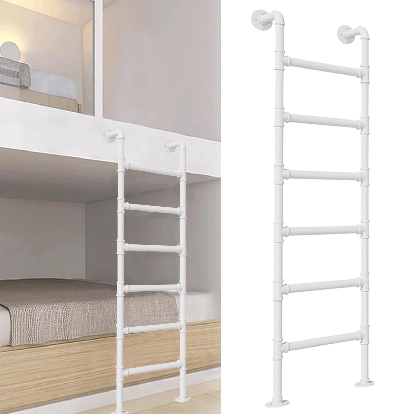 Échelle de lit superposé réglable pour optimiser l'espace d'une chambre d'enfant