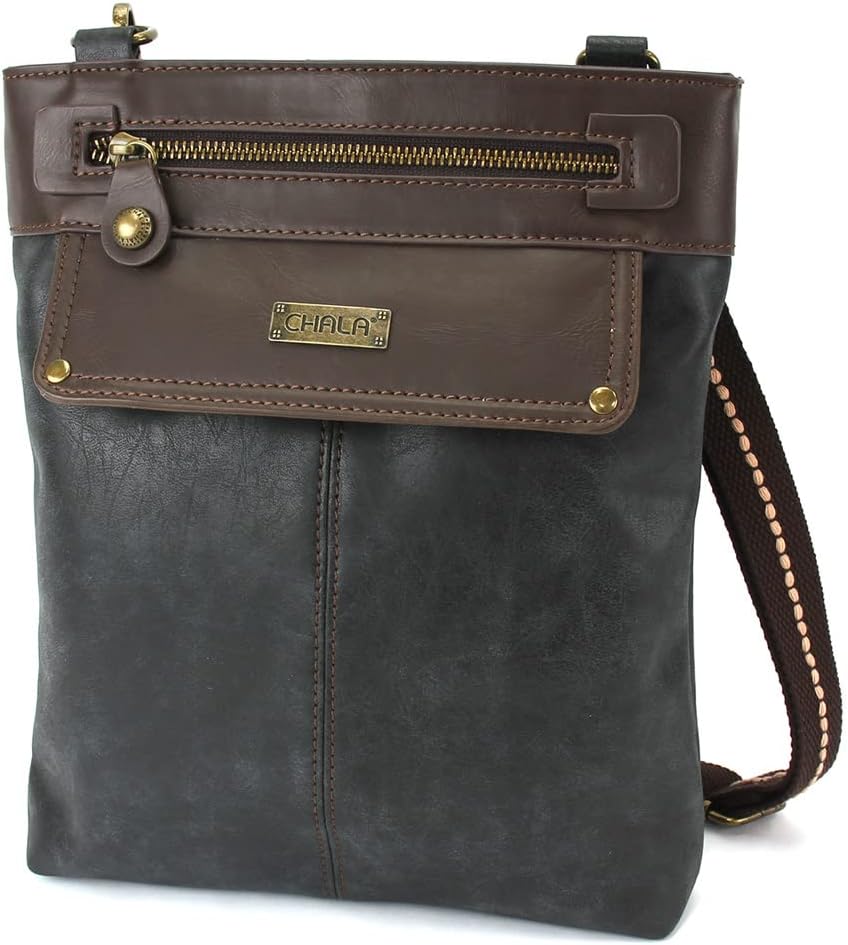 CHALA GEMINI Crossbody Canvas Gift Messenger Bag Black - Fox