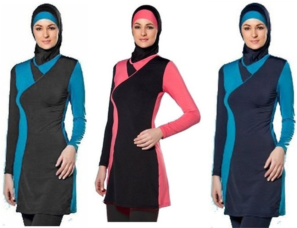 Costume da Bagno Modesto Hijab Costume da Bagno a Copertura Totale Costume da Bagno Beachwear Bikini Costume da Bagno Musulmano