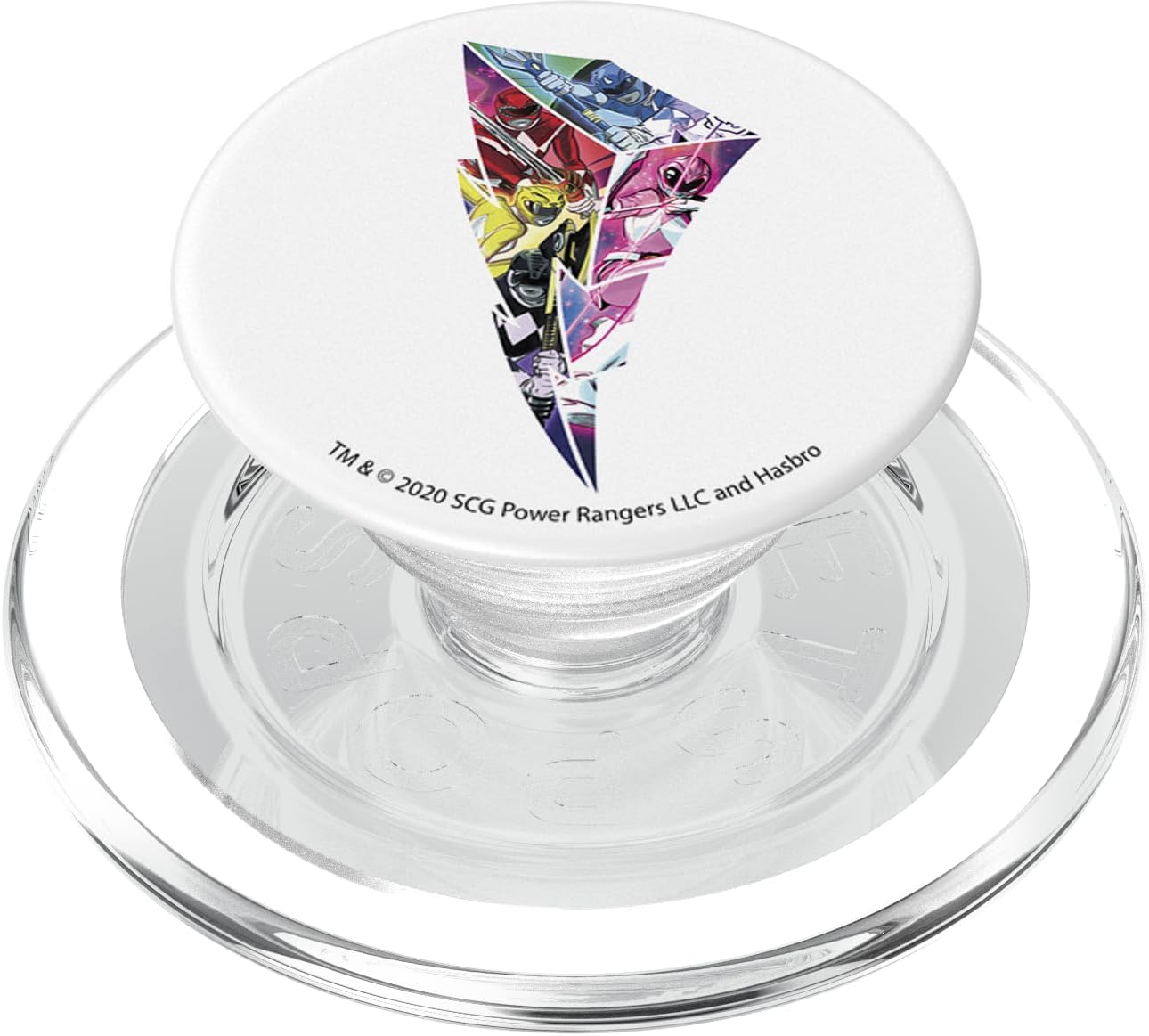 Power Rangers Lightning Bolt Logo Fill PopSockets MagSafe PopGrip for iPhone