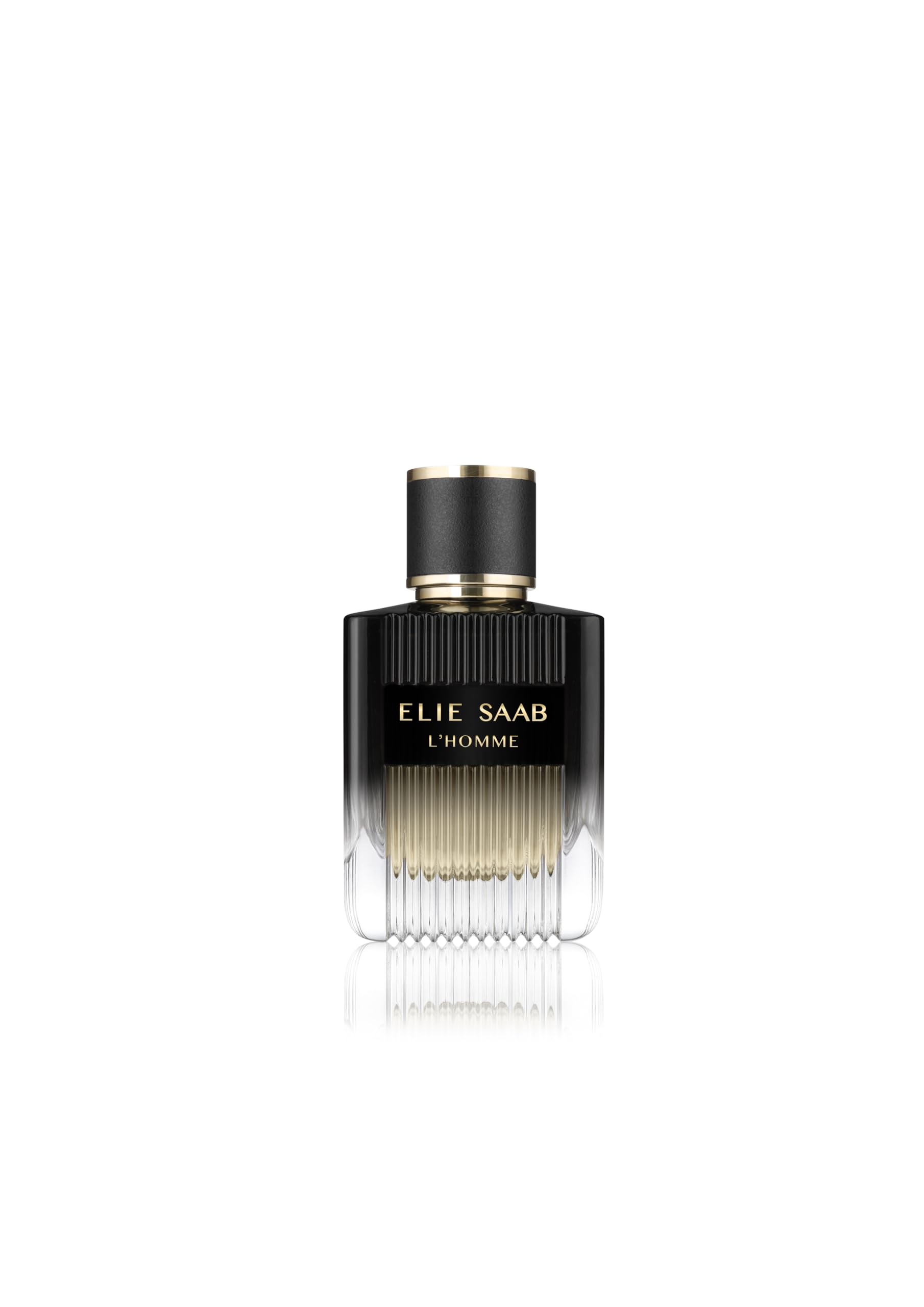 Elie Saab L'Homme 50 ml, Eau de Parfum para Hombre | Perfume Vetiver Boisé, Notas de Bergamota, Cedro, Vetiver, Pachulí y Mirra, Botella de Vidrio con Lacado Negro Degradado