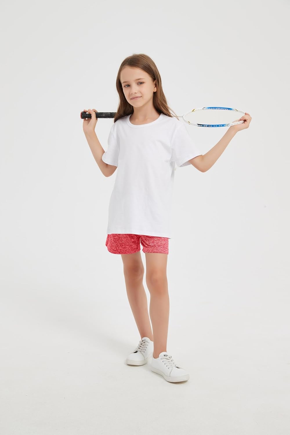 3-Pack Kids/Girls/Teen Girls Athletic Shorts Quick Dry High Waisted Running Shorts with Pockets (5-18 Years) - Image 6