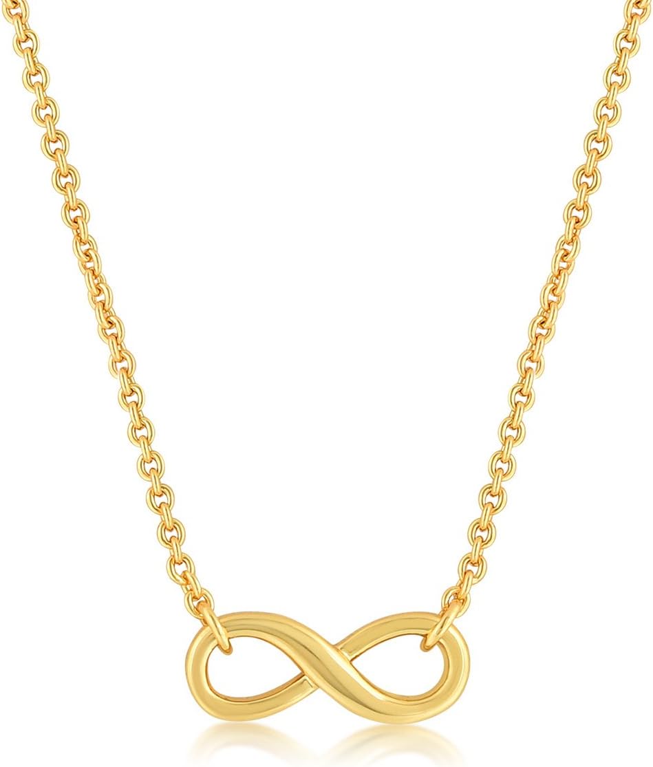 ESCALIE Infinity Necklace with Infinity Love Card, Gold Infinity Forever Pendant for Women Girls
