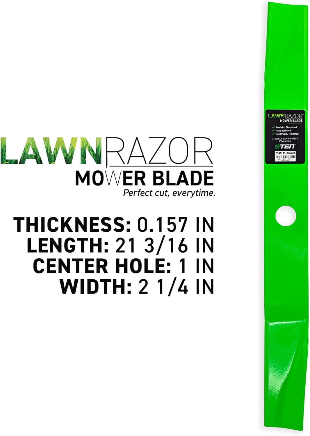 8TEN LawnRAZOR Blade for Murray Snapper ZTS 6000 7500 ZT2142 SC21420 42" Deck 1731898 1731898BZYP (High Lift) 2 Pack