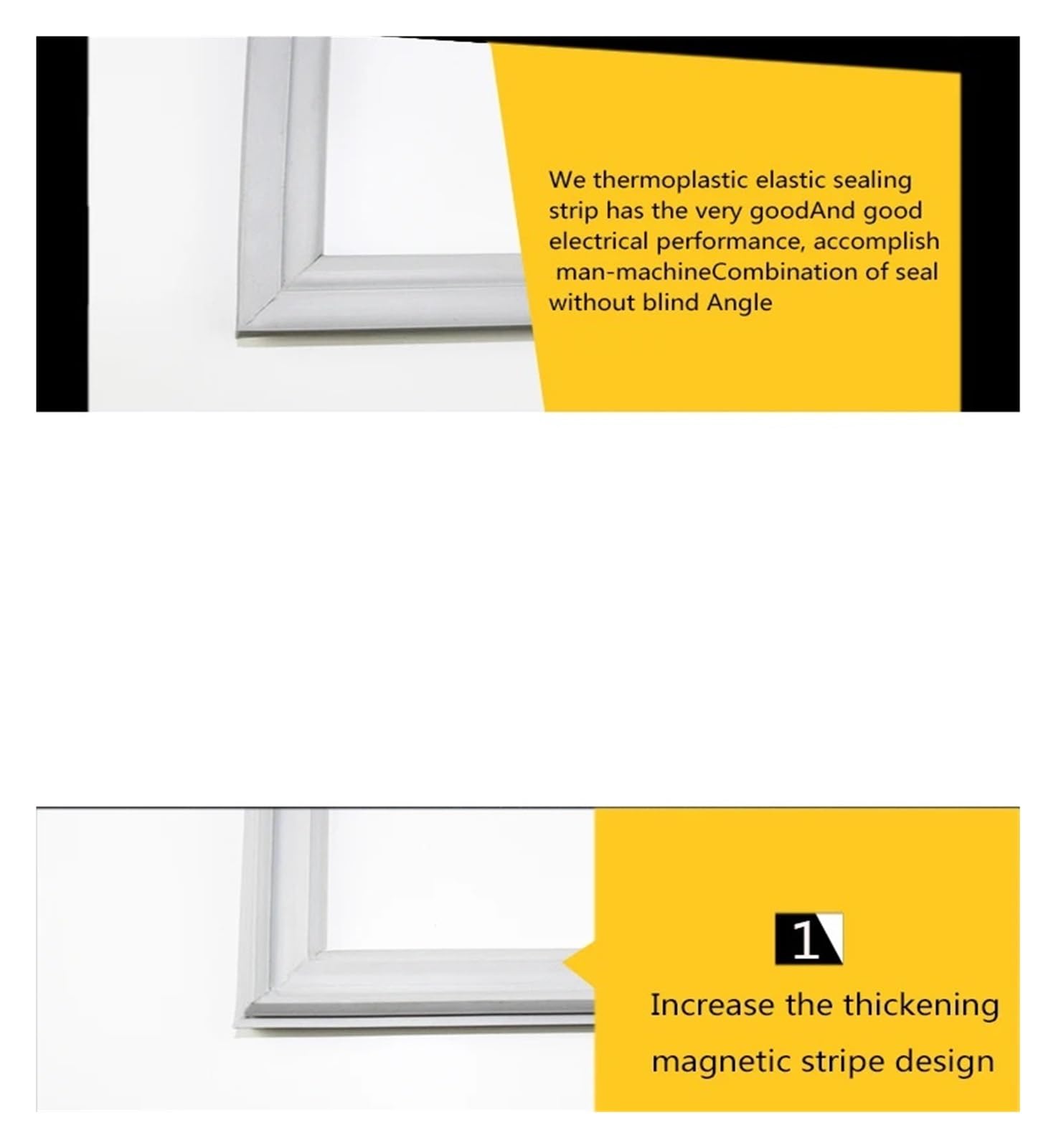 Kit de sellado for puerta de refrigerador resistente al frío, personalizado, de 1 a 11m, junta de goma impermeable for todos los modelos de congeladores(3m)