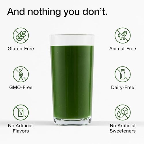 Miniatura 5 de Huel Daily Greens de una sola porción Polvo de superalimento verde 91 vitaminas, minerales e ingredientes de origen integral Adaptógenos,