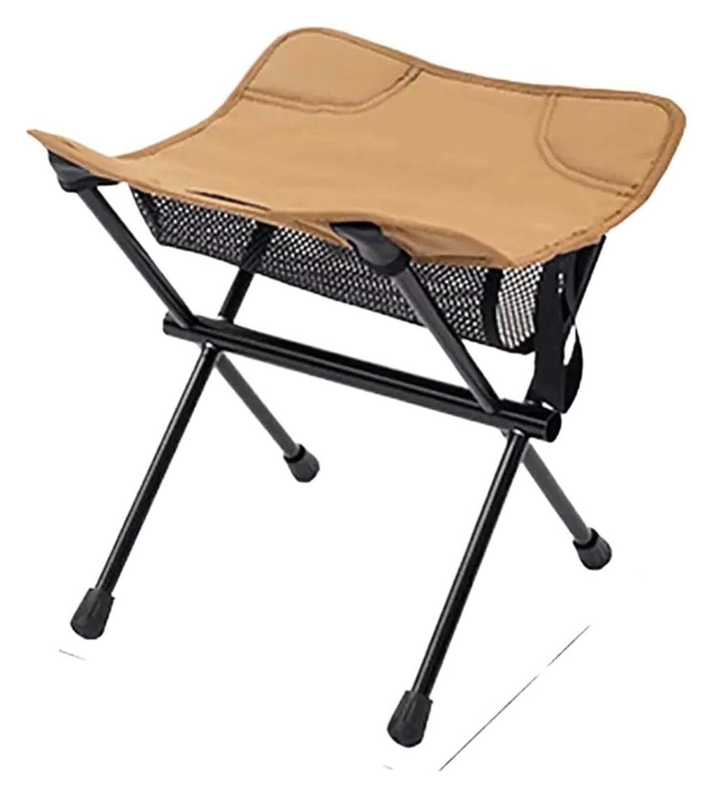 vfdaSWQQ Outdoor folding chair, Portable Moon Chair Outdoor Folding Ultralight Aluminum Alloy Camping Beach Maza Fishing Stool(Khaki)