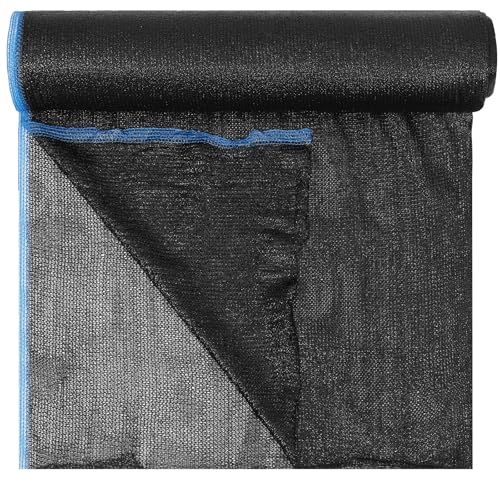 Wowangce 40% 6ft x 100ft Bulk Eyelets Shade Cloth Roll Sunblock Shade UV Resistant Net Windscreen Cover Fabric Roll for Garden Greenhouse Flower Plant Patio Kennel Canopy(Black)