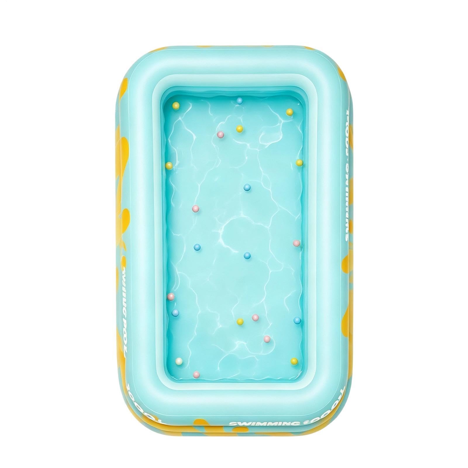 Piscina Hinchable Juguete Engrosado de 210 por 145 por 56 centímetros | Piscina para el verano, en exteriores, en patio, jardín, jardín trasero, césped, parque y en