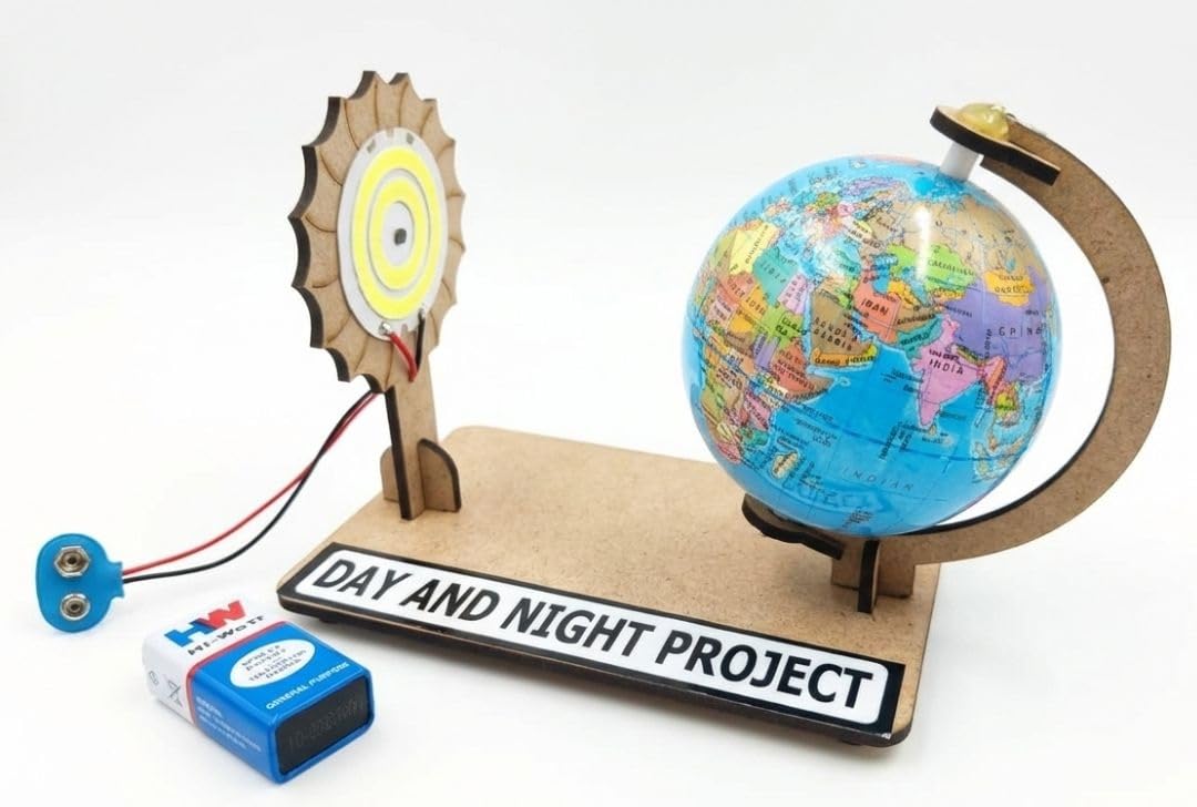 Educational Geography and Astronomy Day and Night Working Model for School Science Project Earth Rotation STEM Learning for Class 6, 7 Students-picture-18