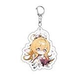 Acrylic Animation Keychain, Genshin Impact Key Ring,Collection for Fans