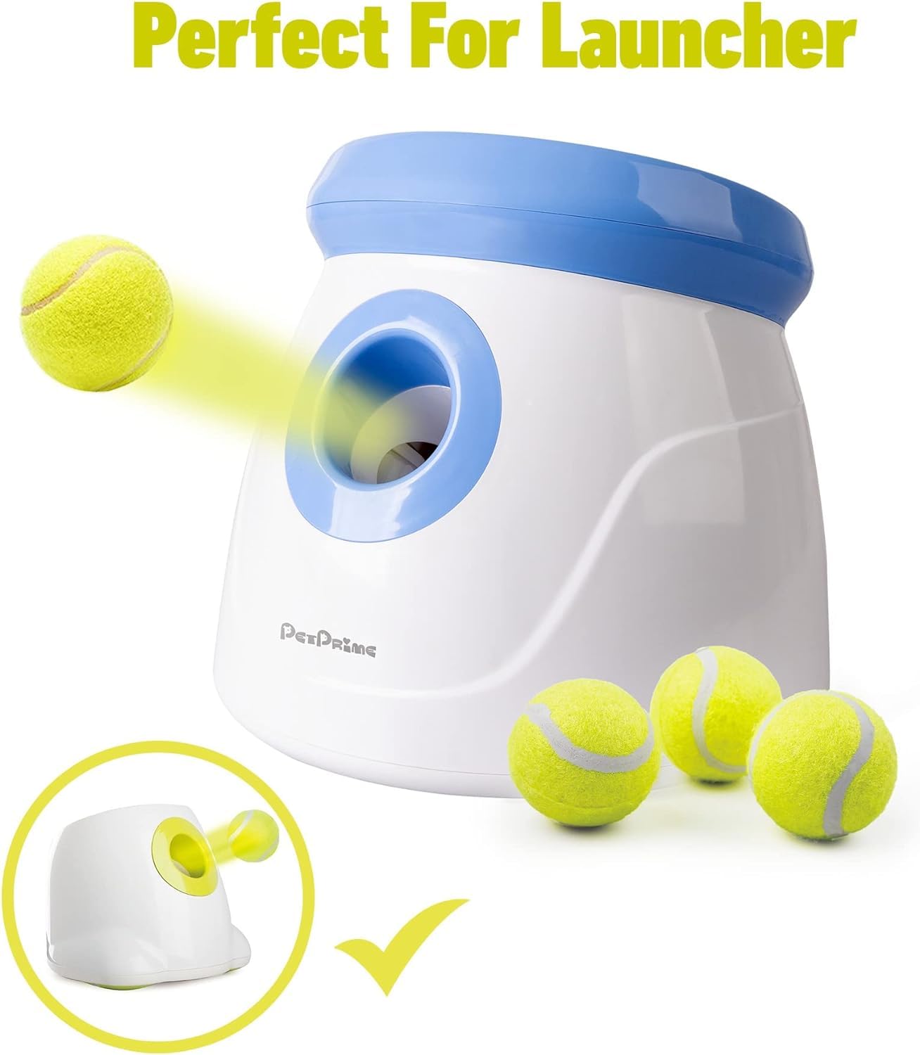 Lanciatore Automatico Di Palline Per Cani Wination – Giocattolo Interattivo Con Palla Da Tennis, 2 Palline E 1 Paletta Inclusi