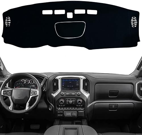 Miniatura 1 de KEEGTBOX Cubierta de tapete para salpicadero, consola central interior personalizada compatible con Chevrolet SilveradoGMC Sierra 1500 2500 3500