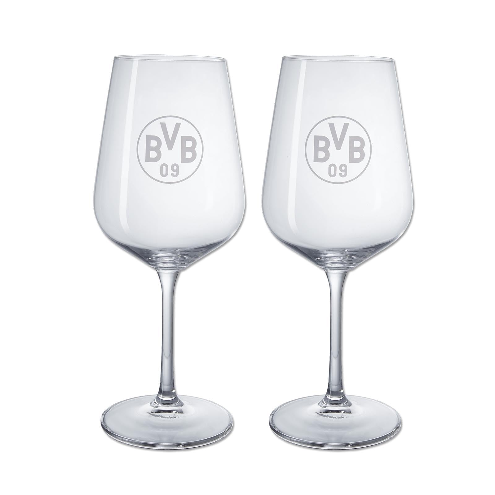Verres à vin BVB Borussia Dortmund lot de 2 verres de table pour supporter