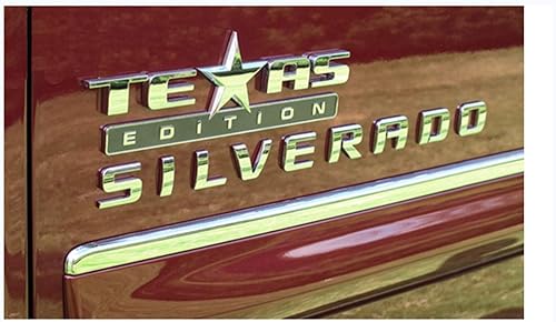 Miniatura 5 de 3 unidades plateado+negro 3D Texas Edition Emblema compatible con Chevy Silverado Sierra coche camión auto universal calcomanía