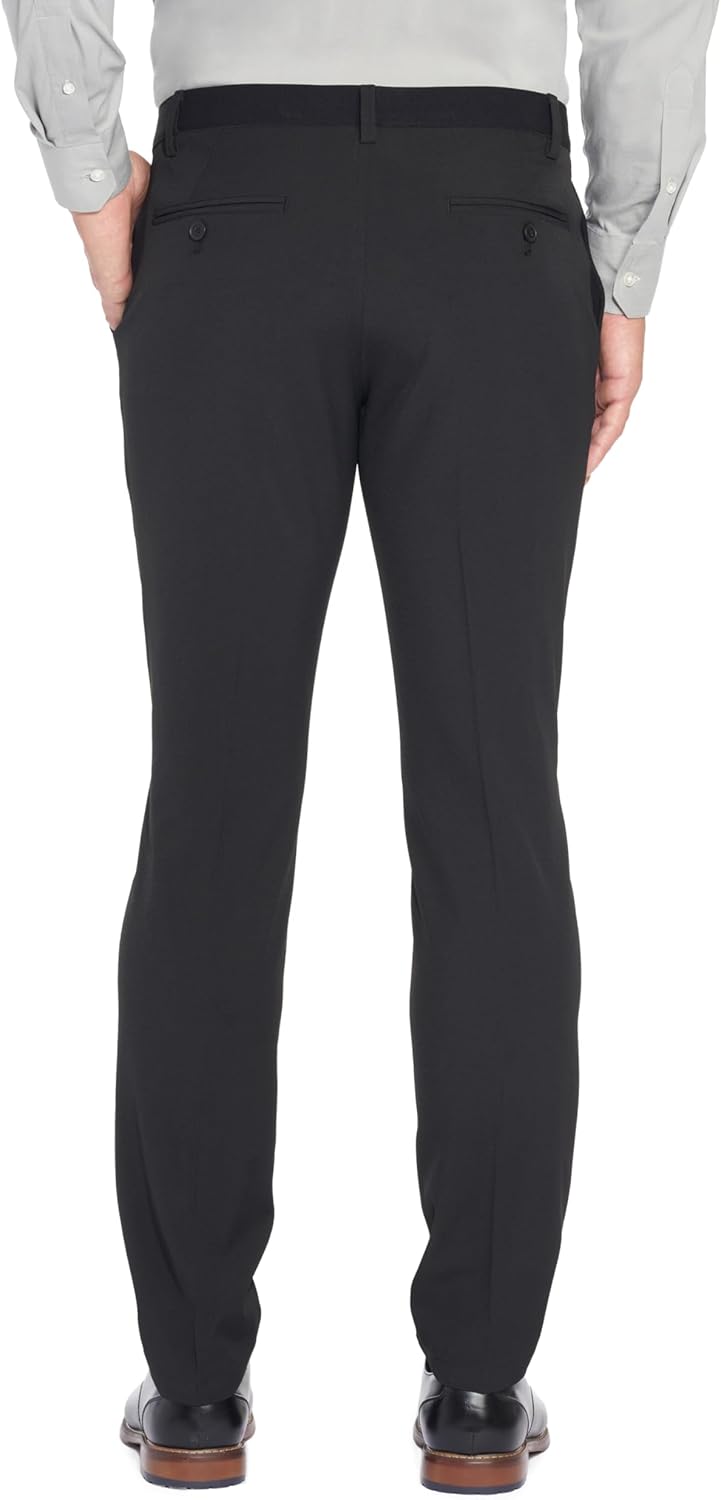 Van Heusen Mens Traveler Elastic Waist Flat Front Dress PantDress Pants - Image 2