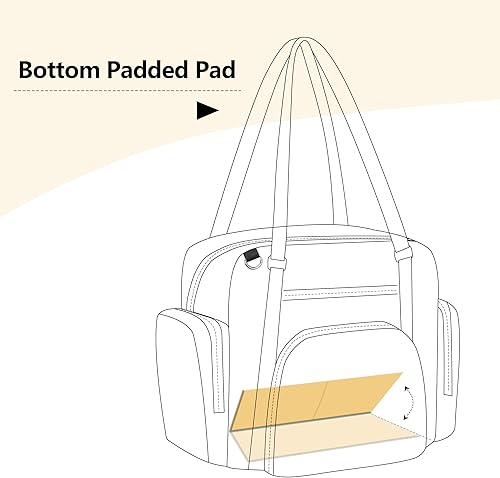 Miniatura 5 de LoDrid Bolsa de utilidad para profesores para el trabajo escolar organizador portátil para profesores con funda acolchada para laptop bolsa de