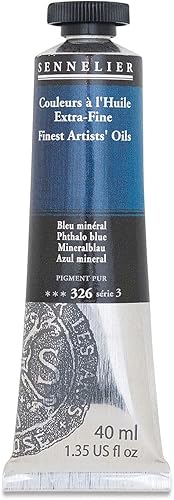 Sennelier Pintura al óleo de color de artistas, 1.35 onzas líquidas (paquete de 1), azul Phthalo