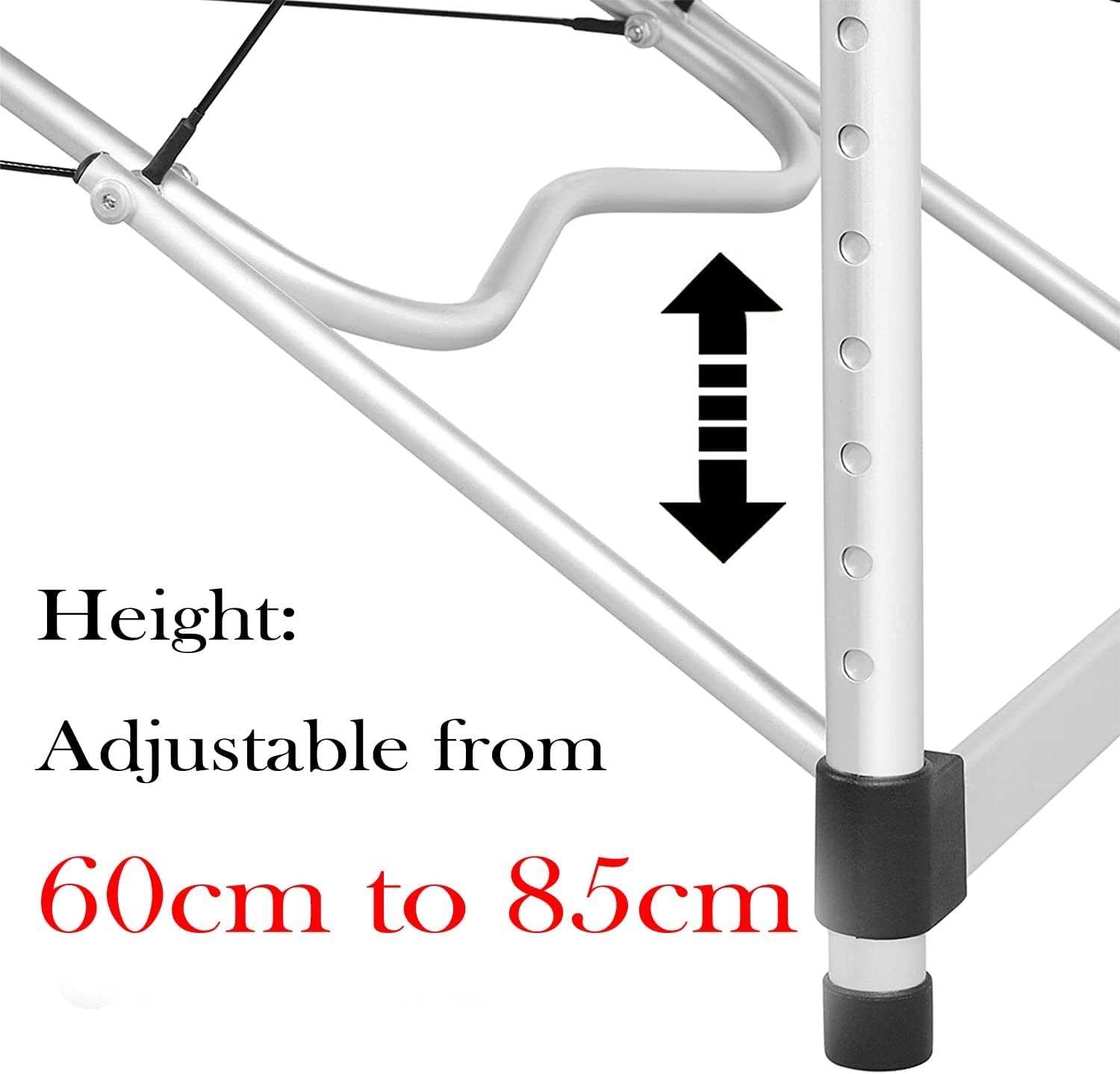 2-Zonen Massageliege — klappbar & höhenverstellbar — Mobile Alu Kosmetikliege mit Kopfschütze, Armlehnen & Tasche - 186 x 62 cm - Schwarz