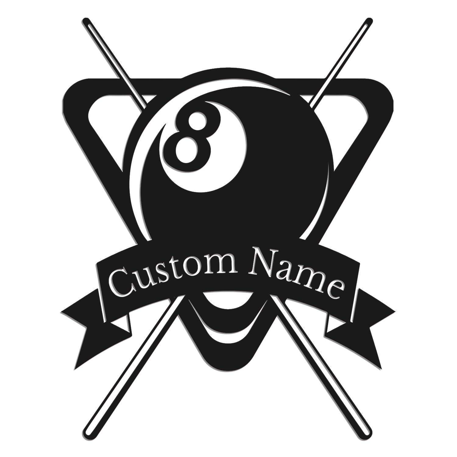 Personalized Custom Billiards Metal Wall Decoration, Personalized Billiards Player Name Sign, Custom Billiards Name Sign, Billiards Metal Decor, Billiards Decoration For Room (Style-4)