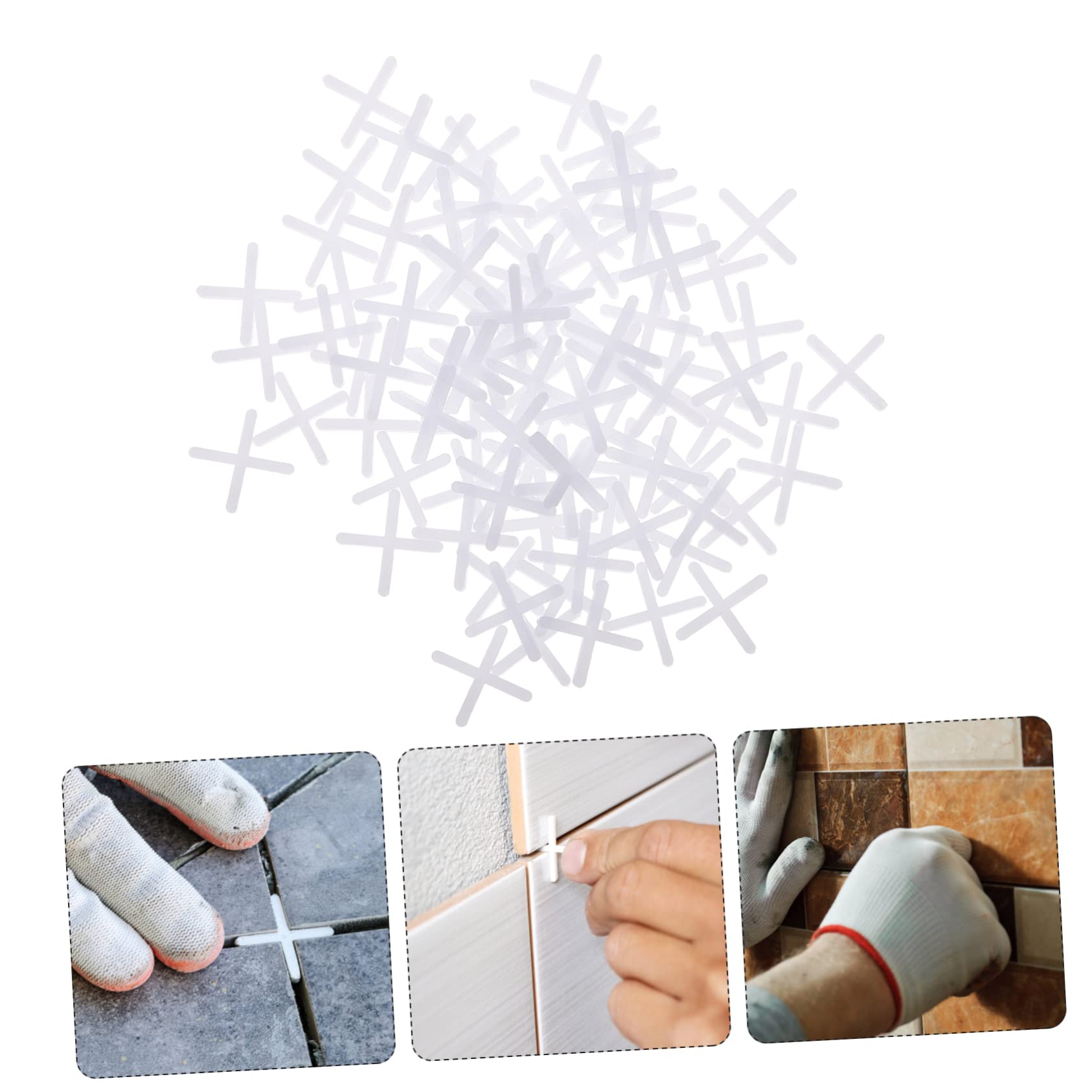 Lot de 10000 Croisillons de Nivellement pour Carrelage en Pe, Forme Croix, Légers et Pratiques pour Pose Rapide au Sol