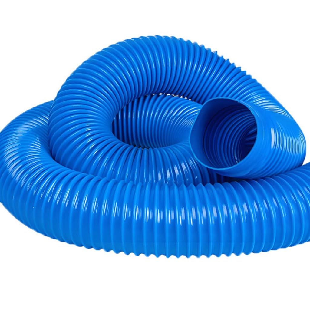 Tuyau anti-poussière de bois en fil d'acier PVC bleu 1m 32-100mm