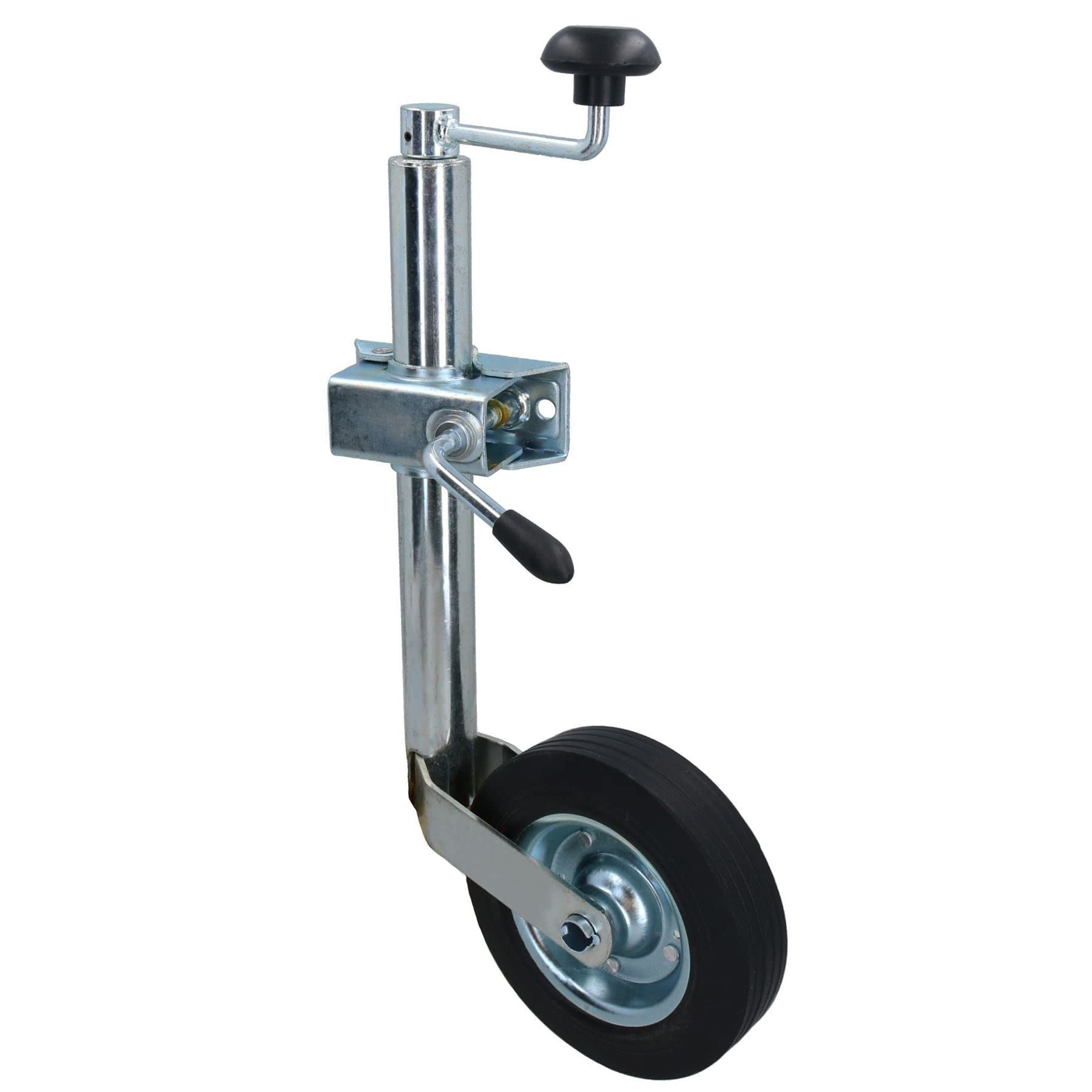 AB Tools Stützrad, 42 mm, für Anhänger, Wohnwagen, 200 mm, Stahl-Zentrierrad + Split-Klemme
