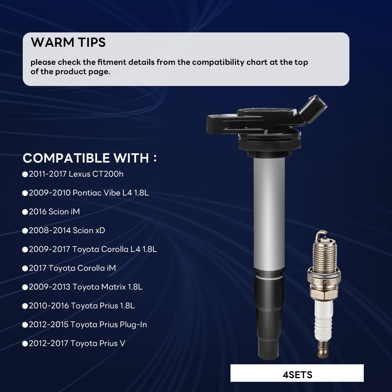 Amazon.com: GAGOLCAR OEM Ignition Coil Pack UF619 90919-02252 and