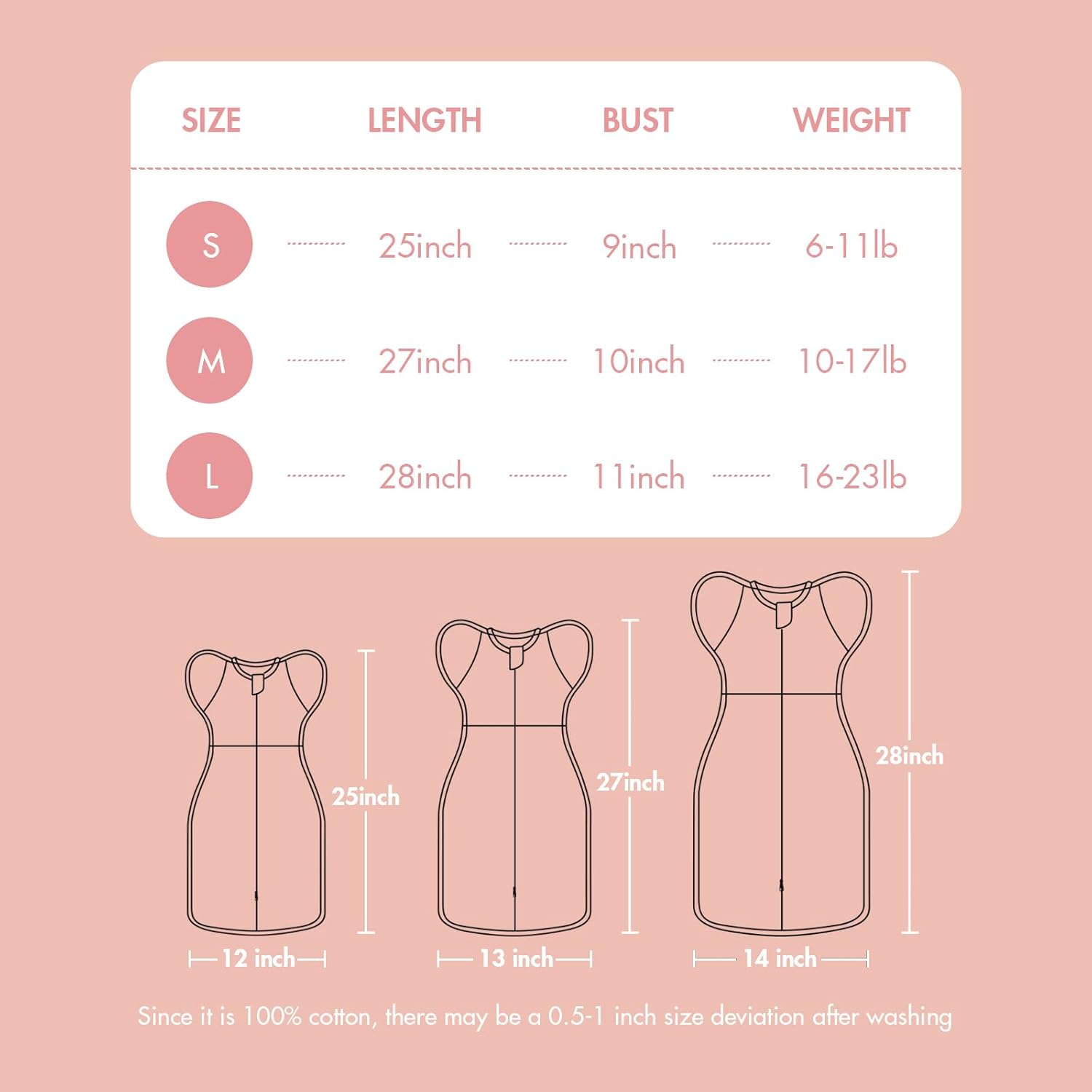 2-Pack Newborn Swaddle Sleep Sack - Arms Up Swaddle 0-3 Months, Baby Transitional Swaddles for Newborn, Cuff Removable Design, Pink Bunny Breathable Sleep Sacks with 2-Way Zipper - Image 6