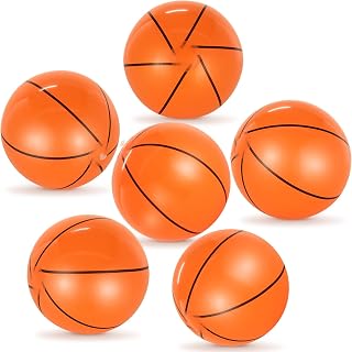 YOTHORN 6 Pack Giant 16 Inch Inflatable Footballs - Durable Blow Up Beach Pool Toys for Super Bowl Parties, Indoor Outdoor Fun
