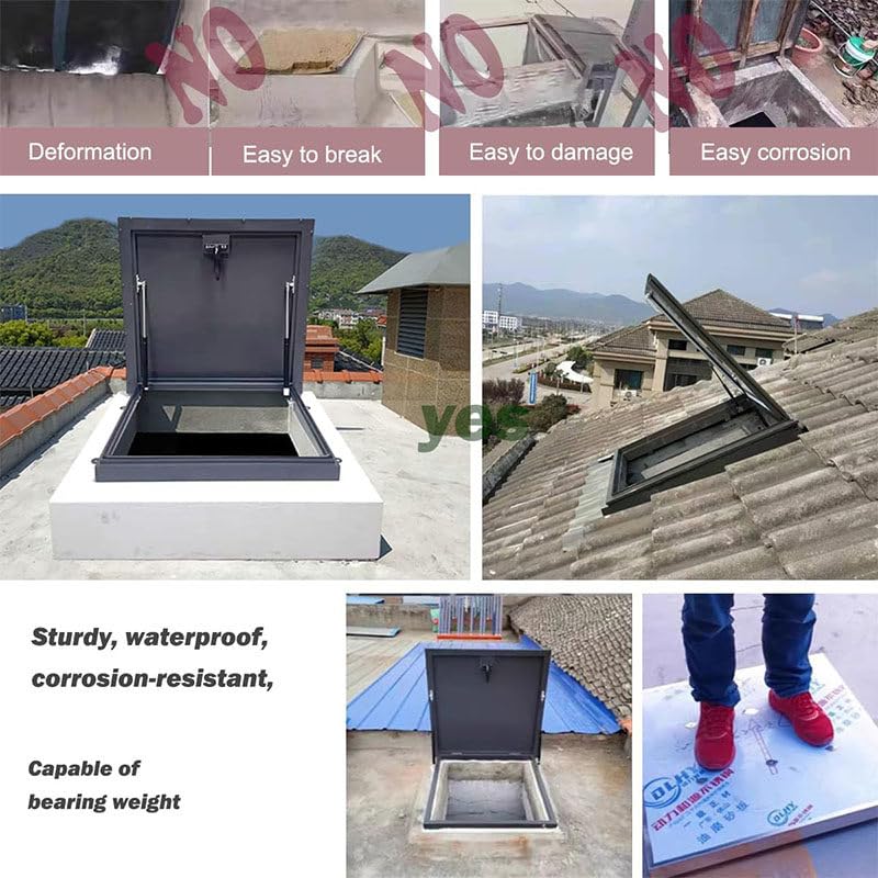 Trampilla de techo de acero galvanizado estructural con pestillo 2